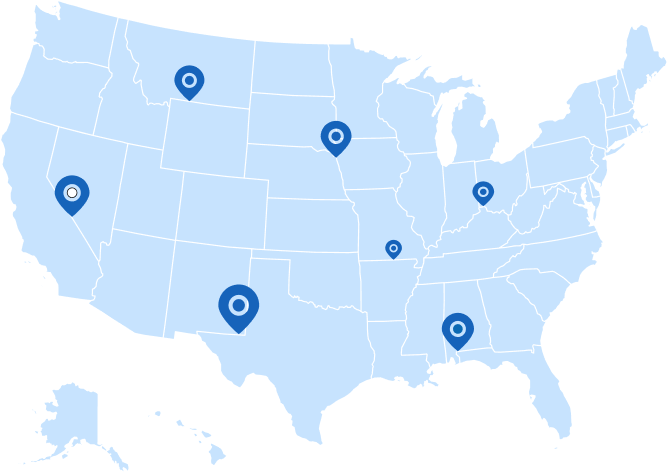 Nationwide boat transport coverage map